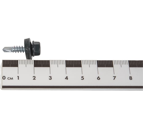 Кровельный саморез Daxmer 4,8x19 RAL 7016 сверло №2, 250 шт 00000335104