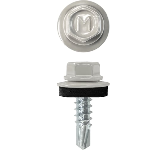 Кровельный саморез Daxmer 4,8x19 RAL 7004 сверло №2, 250 шт 00000317967