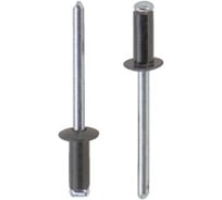 Заклепка тяговая ЦКИ Ал-Mg3.5/Ст плоск. 3.2x12 черный RAL 9005, гильза+фланец BRALO 50 шт. 83272