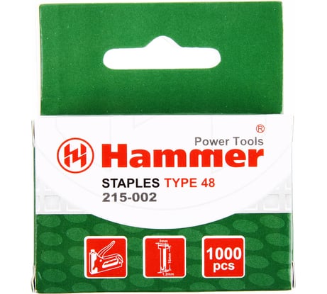 Гвозди Flex 215-002 (1000 шт; 16х1.2 мм; T-образные; тип 48) для степлера HAMMER 34944