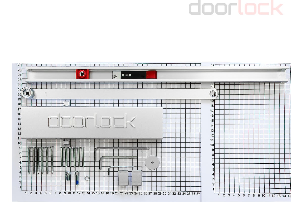 Доводчик Doorlock DL300S/N BC HO EN3-5 со скользящей тягой серебристый ...