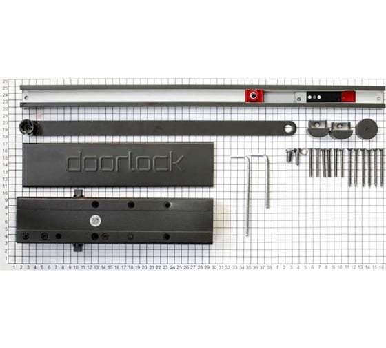 Доводчик Doorlock DL300S/N BC HO EN3-5 со скользящей тягой черный 75577