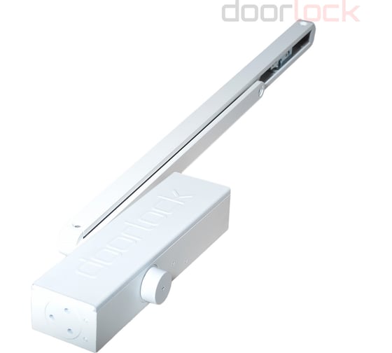 Доводчик Doorlock DL340S/N BC EN1-4 со скользящей тягой белый 75579