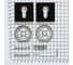 Ключевина под цилиндр Doorlock DL ES02/S/С Slim Black черная, квадратная розетка, пара 73263 4