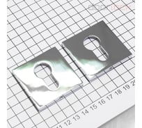 Ключевина под цилиндр Doorlock DL ES02/S/С Slim CP полированный хром, квадратная розетка, пара 73262