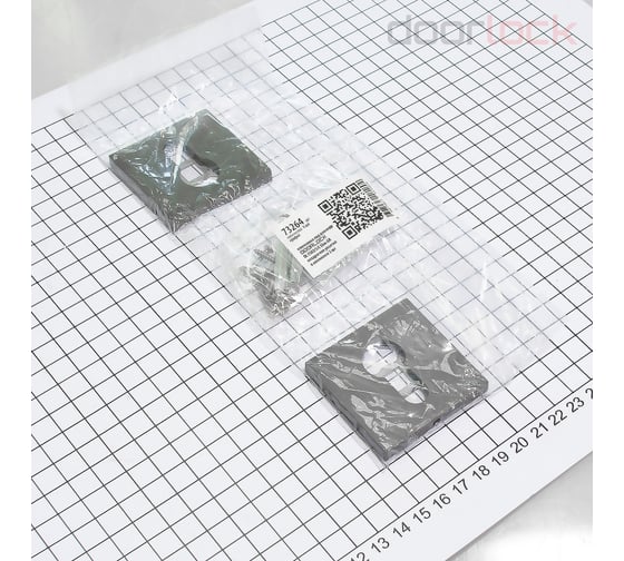 Ключевина под цилиндр Doorlock DL ES02/S/С Slim GR графит, квадратная розетка, пара 73264
