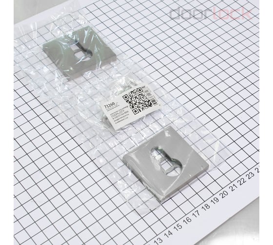 Ключевина под цилиндр Doorlock DL ES02/S/С Slim MBSN матовый никель, квадратная розетка, пара 73260