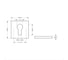 Ключевина под цилиндр Doorlock DL ES02/S/С Slim MBSN матовый никель, квадратная розетка, пара 73260 2