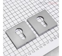 Ключевина под цилиндр Doorlock DL ES02/S/С Slim SC матовый хром, квадратная розетка, пара 73261