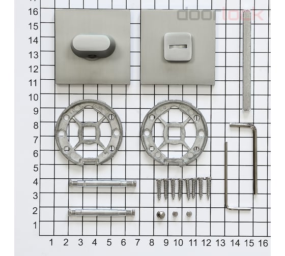 Поворотная кнопка Doorlock DL TK06/S/WC Slim SC матовый хром, квадратная розетка, шток 6мм 73266