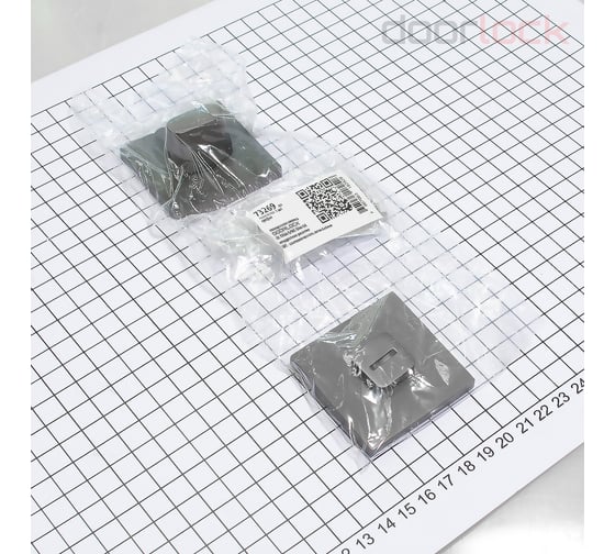 Поворотная кнопка Doorlock DL TK06/S/WC Slim GR графит, квадратная розетка, шток 6 мм 73269