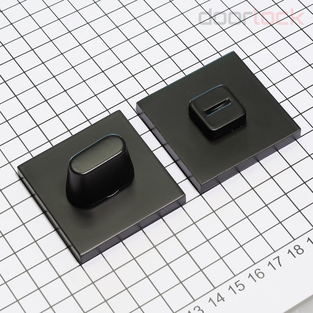 Поворотная кнопка Doorlock DL TK06/S/WC Slim Black черная, квадратная ...