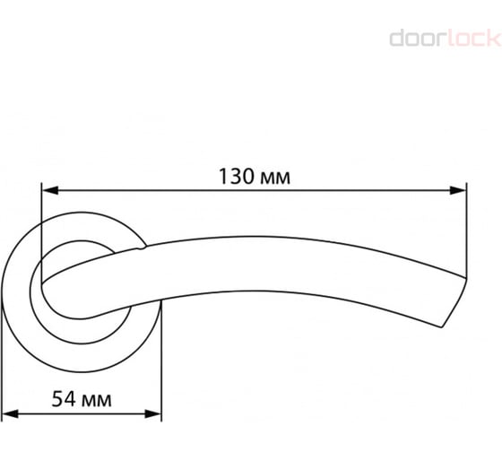 Ручка Doorlock DL Loft A19R CP/SN полированный хром/матовый никель, толщина двери 60-85 мм, шток 130мм 73238