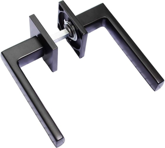 Ручка Doorlock DL Stone A43S Slim Black черная, квадратная розетка, толщина двери 35-55 мм 73245
