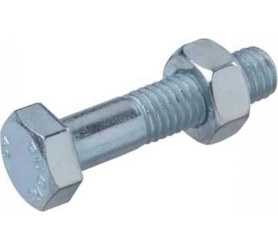 Болт ЦКИ DIN601 М16x55, с гайкой, 4.6, цинк, 5 шт. 81989