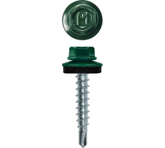 Кровельный саморез Daxmer 4,8x29 RAL 6020 сверло №1, 250 шт 00000303825