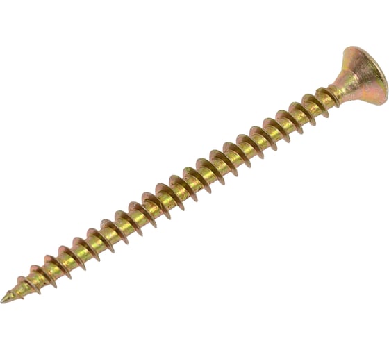 Саморез универсальный МЕТАЛЛСЕРВИС 4x50 желтый цинк 1кг 1264783 1