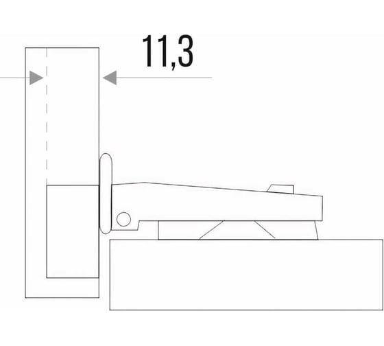Петля мебельная Trodos накладная SLIDE-ON 52гр, 2шт 314001-3