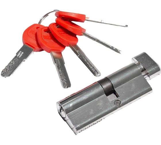 Цилиндр Doorlock V K2300Z N серия Variant, никелированный, 45xK35мм, кл/пов. кнопка, 5 перф.ключей 79036 1