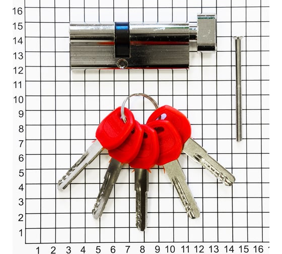 Цилиндр Doorlock V K2300Z N серия Variant, никелированный, 45xK35мм, кл/пов. кнопка, 5 перф.ключей 79036