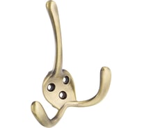 Крючок мебельный трехрожковый Kerron античная бронза KR-0140-AB