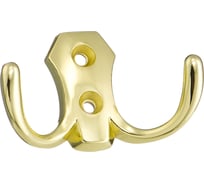 Двухрожковый мебельный крючок Kerron золото KR-0020-OT
