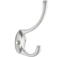Двухрожковый мебельный крючок Kerron матовый хром KR-0030-SC