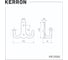 Двухрожковый мебельный крючок Kerron хром KR-0061 4