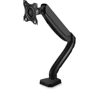 Кронштейн для мониторов BURO ЖК M1 черный 17"-27" максимальный вес 9 кг, крепление к столешнице, поворот и наклон 1174928