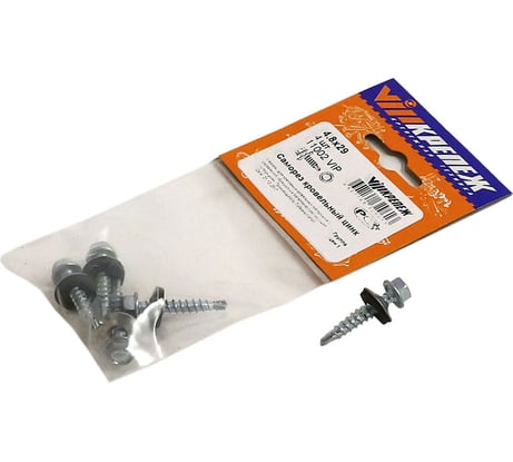 Кровельный саморез VIPкрепеж цинк 4,8/29 4шт 11002 VIP