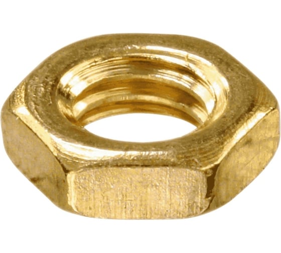 Гайка низкая ЦКИ DIN 439 b, м16, латунь, sw24, 5 шт. 37955 1