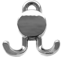 Крючок мебельный Trodos DMZ-30020 2-рожковый, сплав ЦАМ, хром 303732