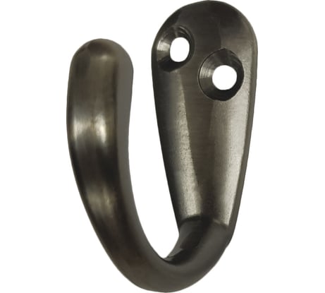 Крючок мебельный Trodos DMZ-31304 1-рожковый, сплав ЦАМ, черный никель брашированный матовый 303729