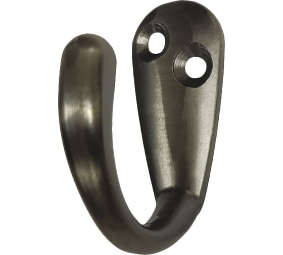 Крючок мебельный Trodos DMZ-31304 1-рожковый, сплав ЦАМ, черный никель брашированный матовый 303729