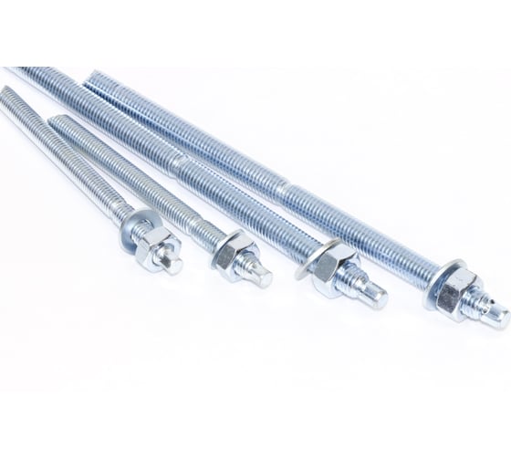 HIMTEX Шпилька для хим.анкеров 5.8 кл.пр. с гайкой и шайбой М10x190 10 шт SKA10190