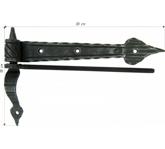 Дверная кованая петля Covali 30 см MS-82