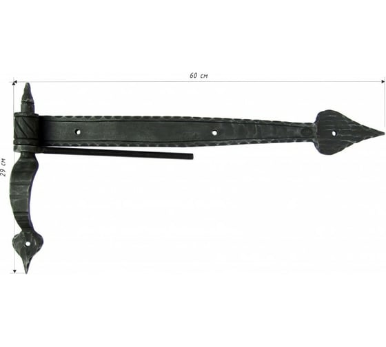 Дверная кованая петля Covali 60 см MS-83