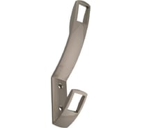 Крючок мебельный Trodos ZY-206 2-рожковый, сплав ЦАМ, никель 302089