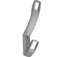 Крючок мебельный Trodos ZY-206 2-рожковый, сплав ЦАМ, хром матовый 302090