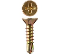 Саморезы со сверлом для оконного профиля Зубр желтопассивированные, PH2, 3,9x19 мм, ТФ0, 15000 шт 4-300230-39-019