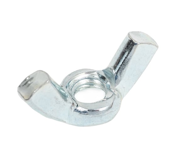 Гайка МЕТАЛЛСЕРВИС M6 DIN 315 барашковая, оцинкованный, 2 шт. МС 1240288 1