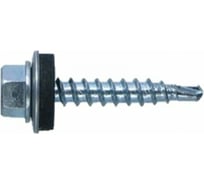 Саморез кровельный ЦКИ KRS 4.8x60 по дереву, сверлоконечный, цинк, 20 шт. 53874