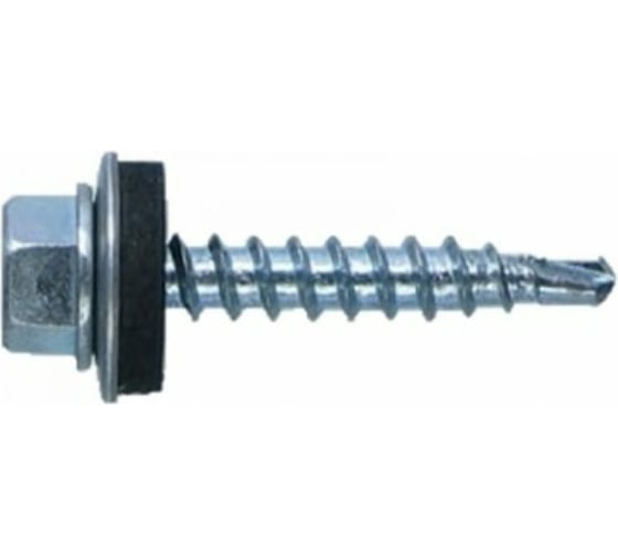 Саморез кровельный ЦКИ KRS 4.8x60 по дереву, сверлоконечный, цинк, 20 шт. 53874 1