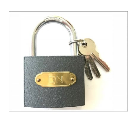 Навесной замок ON 60 мм, чугун, автомат запирание 22-01-060