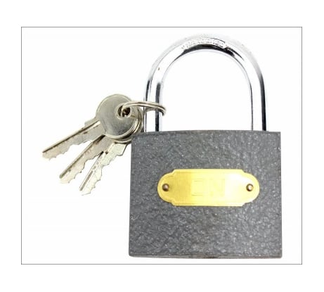 Навесной замок ON 50 мм, чугун, автомат запирание 22-01-050