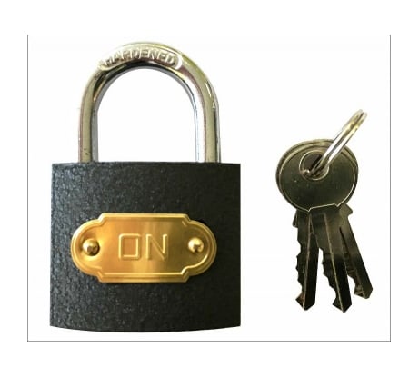 Навесной замок ON 38 мм, чугун, автомат запирание 22-01-038