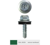 Кровельный саморез Daxmer 4,8x19 мм, RAL 6029, сверло №2, 400 шт. 00000310448