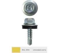 Кровельный саморез Daxmer 4,8x19 мм, RAL 1014, сверло №2, 250 шт. 00000318194