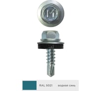 Кровельный саморез Daxmer 4,8x19 мм, RAL 5021, сверло №2, 250 шт. 00000321352