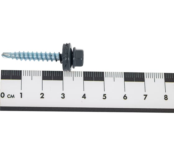 Кровельный саморез Daxmer 4,8x35 мм, RAL 7016, сверло №1, 250 шт. 00000328571